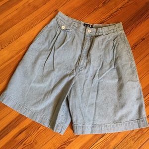 Gap Chambray 100% Cotton Bermuda Shorts Vintage